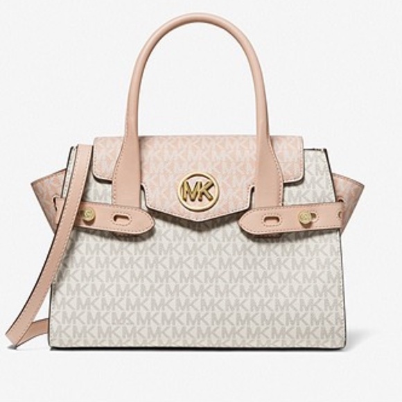 MICHAEL KORS
Carmen Medium Color-Block Logo Satchel color Buff Multi - Picture 3 of 16